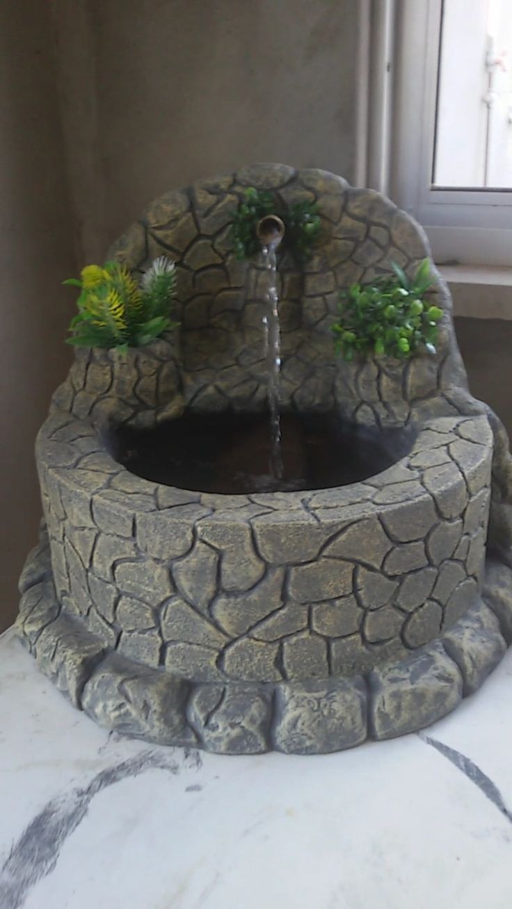 Фонтан из бетонного кольца