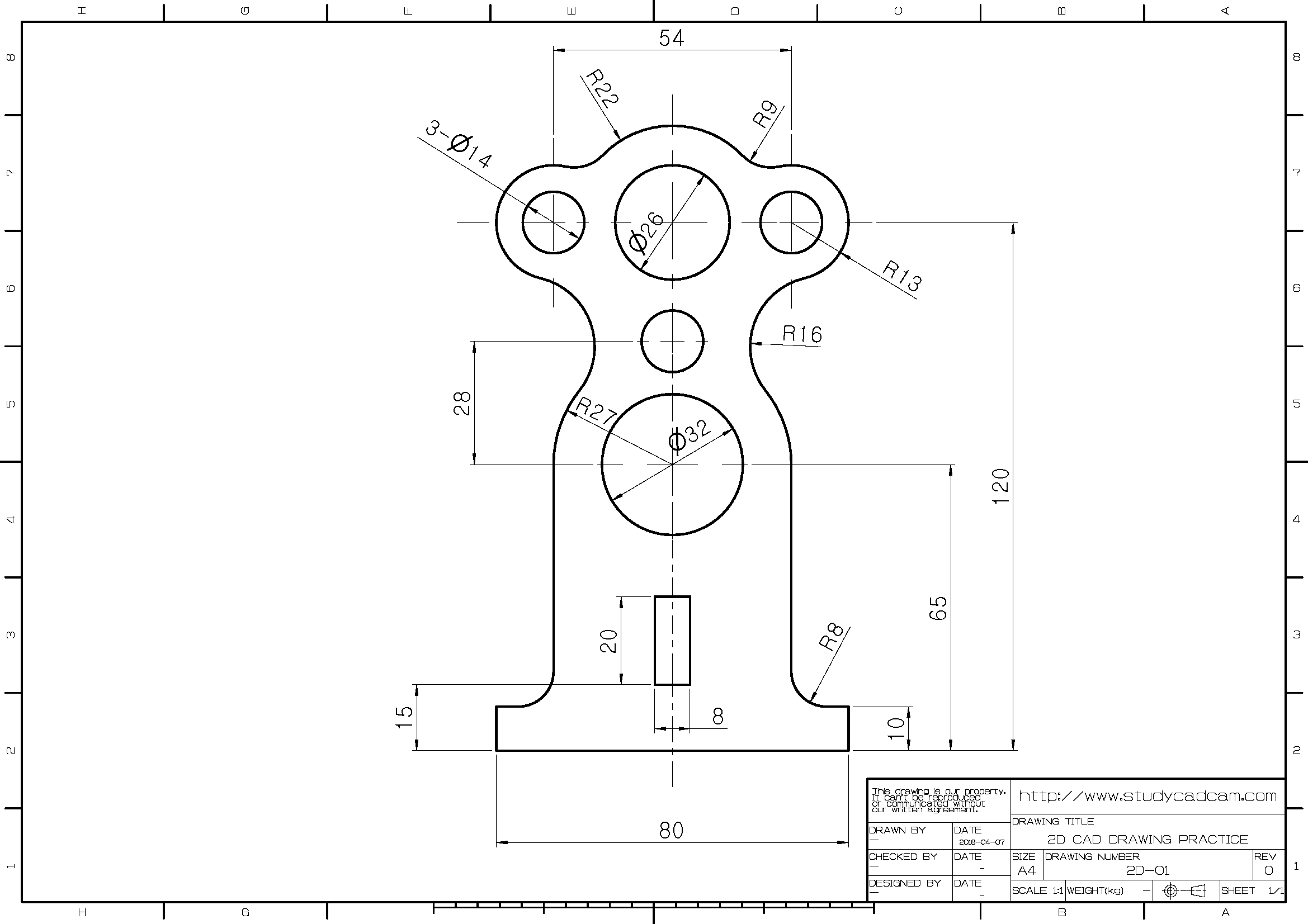 Чертежи для обучения CAD