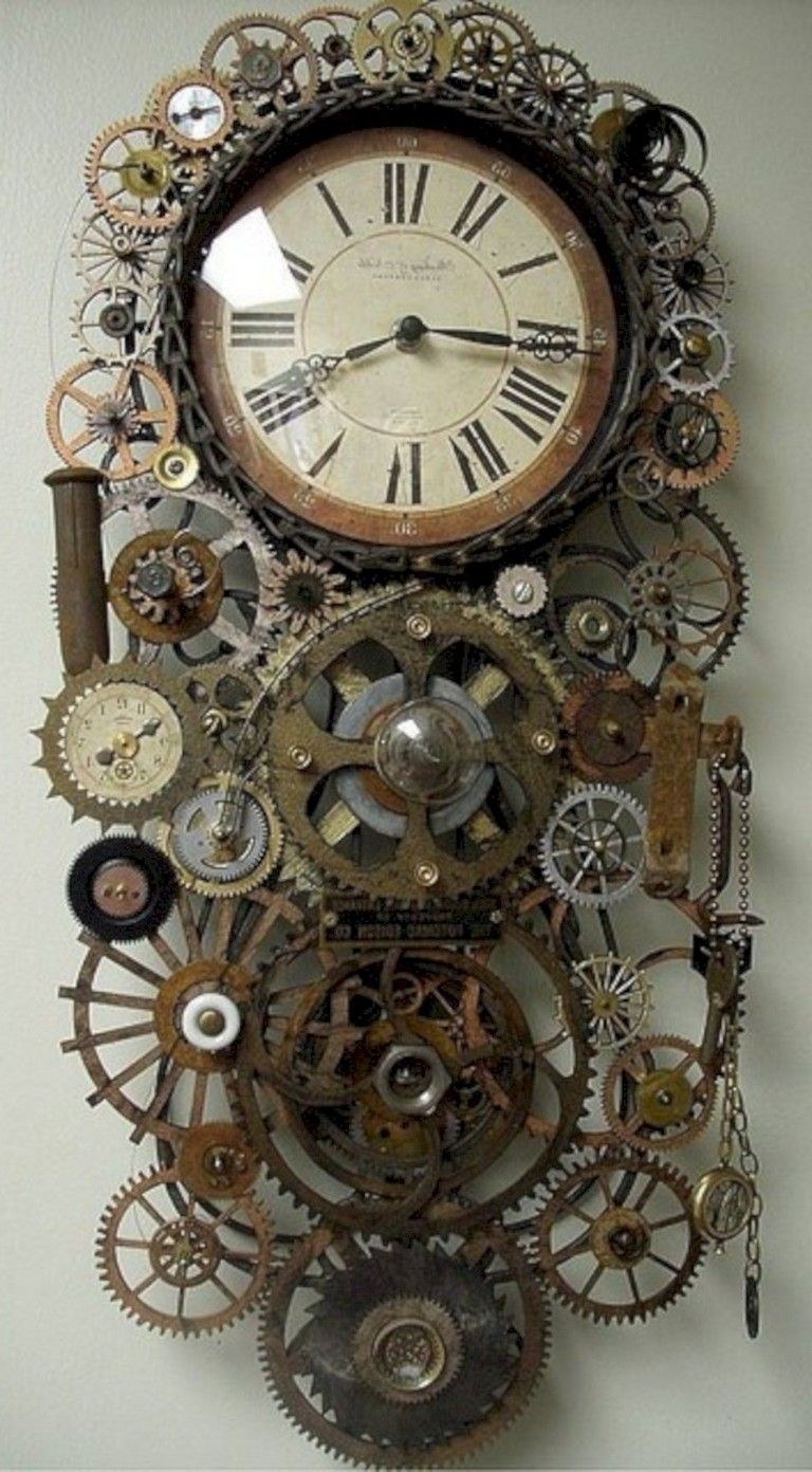 Часы в стиле стимпанк настенные