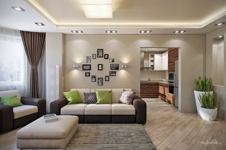 Дизайнер интерьера гостиной комнаты