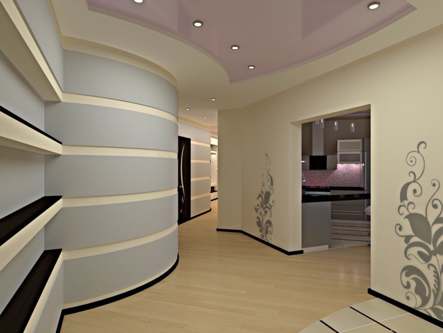 Коридор с круглой стеной