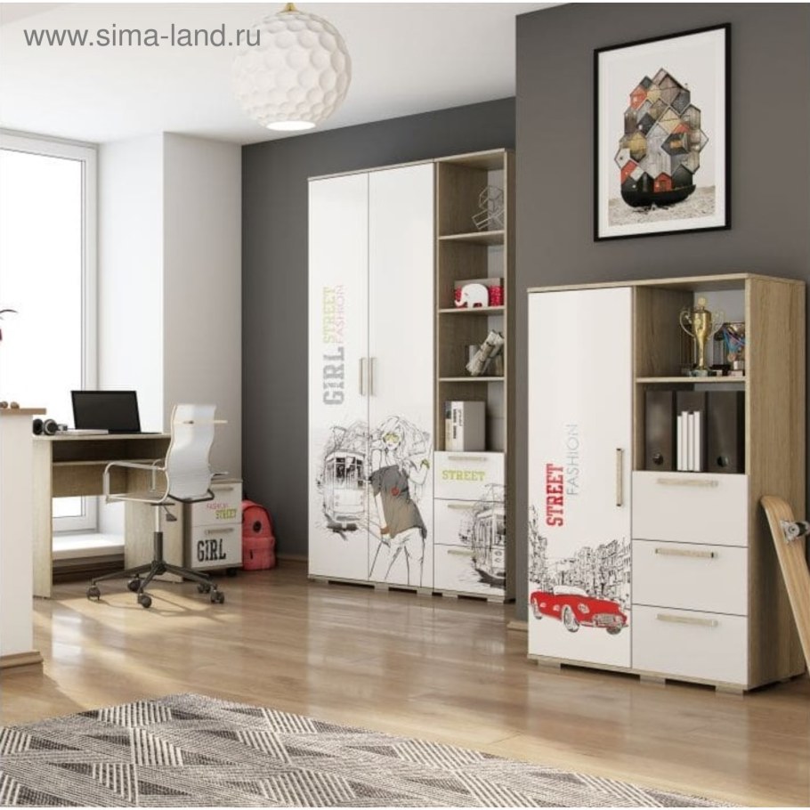 Детская мебель ясень шимо светлый