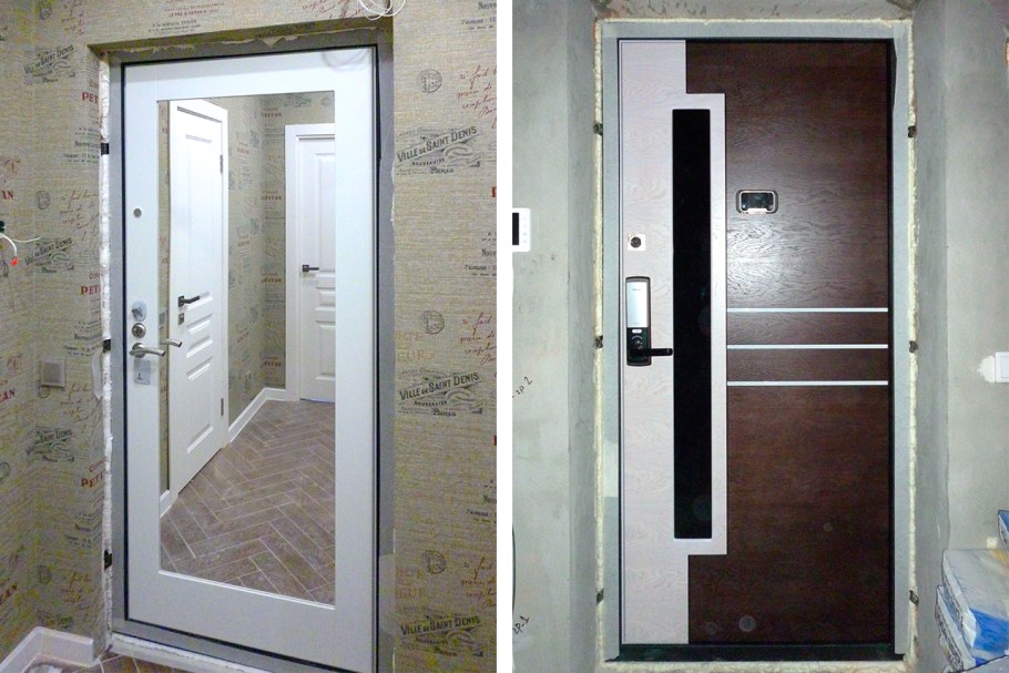 Вставка замка в межкомнатную дверь