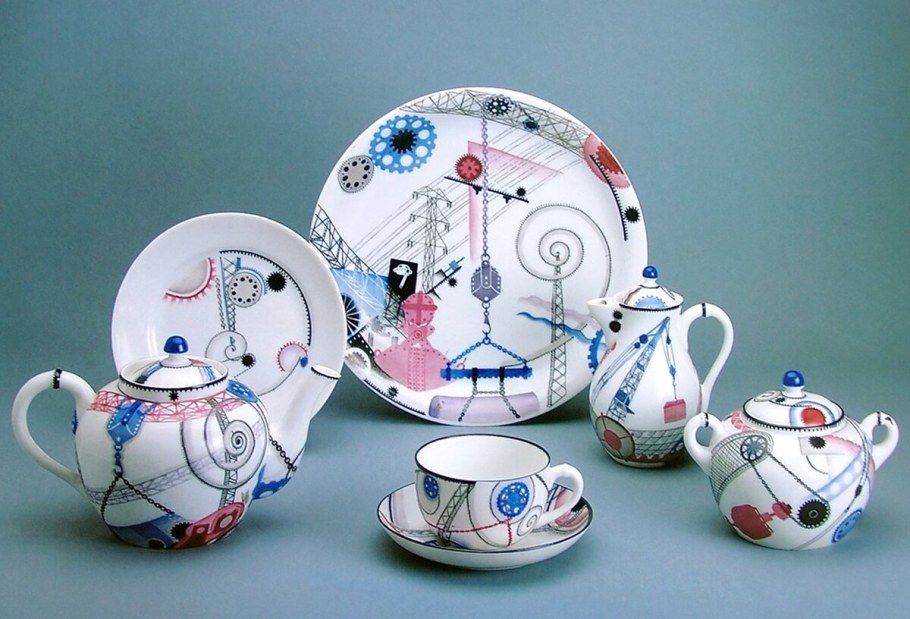 Современная роспись посуды