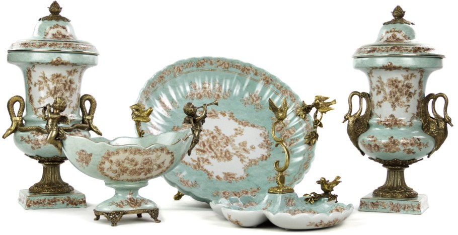 Фарфор с бронзой 1895г