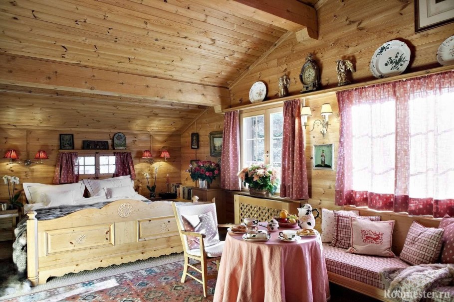 Интерьер кухни в деревенском доме