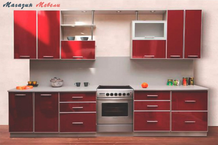 Красный кухонный гарнитур