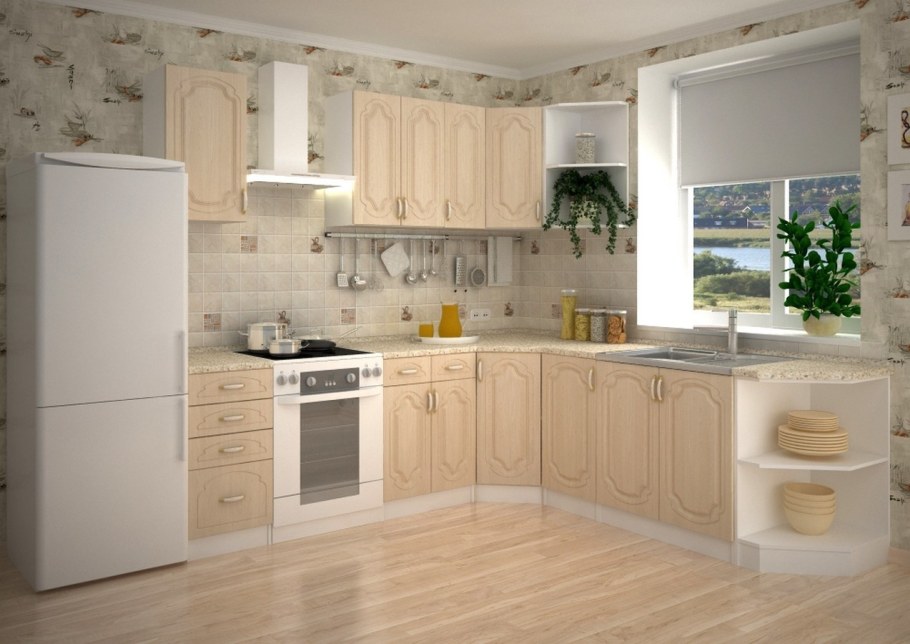 Кухня Настя береза модульная Сурская мебель