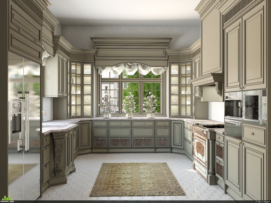 Планировка кухни п образная