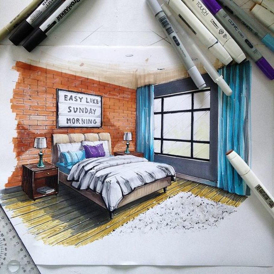 Скетч интерьера