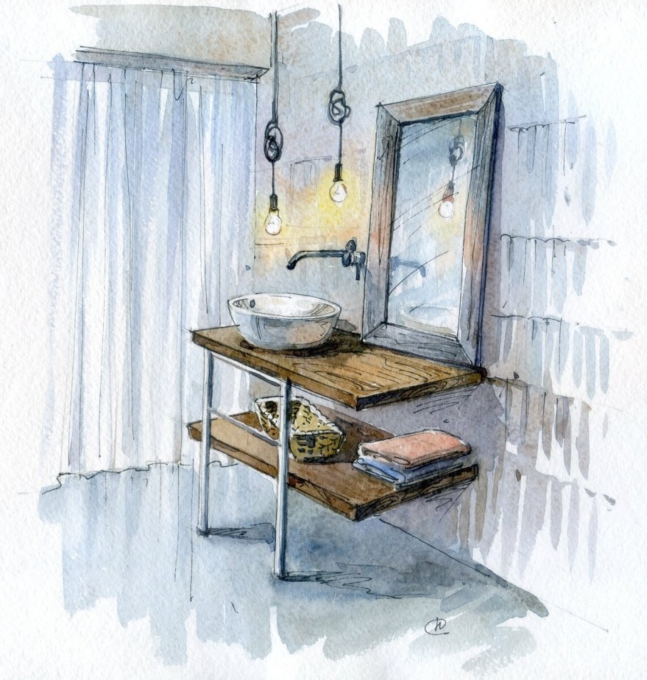 Интерьер Графика цветная