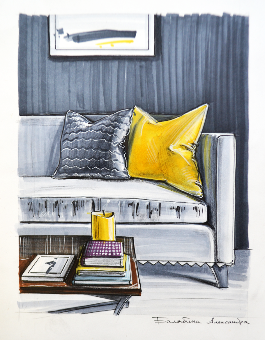 Эскиз интерьера