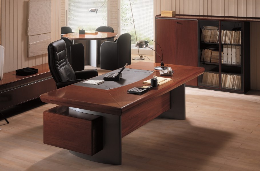 Мебель офисная для кабинета руководителя вишня