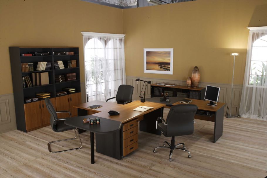 Расстановка мебели в кабинете руководителя