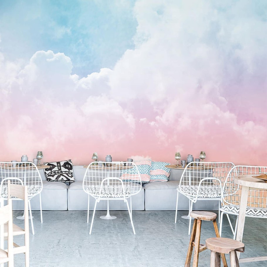 Фреска облака на стену