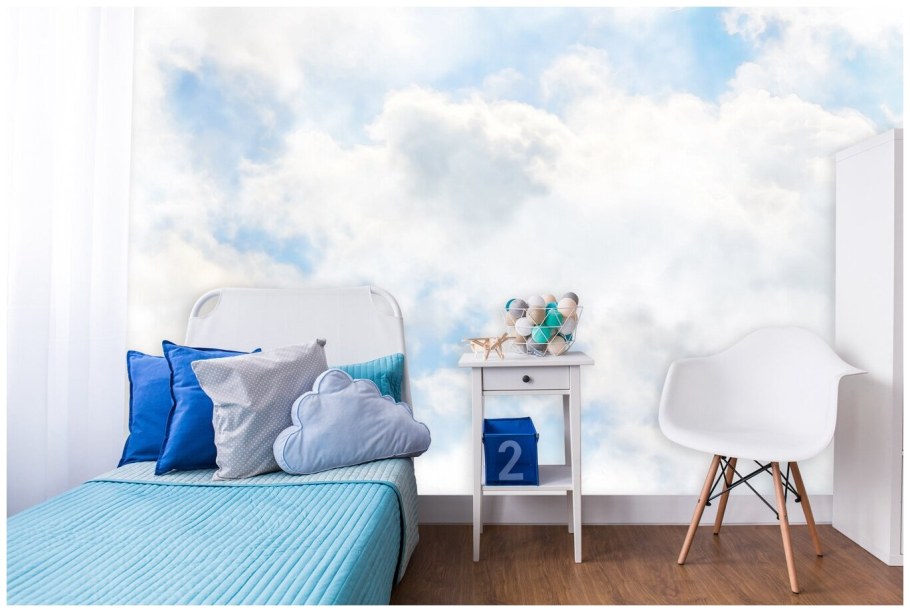 Фотообои облака в интерьере