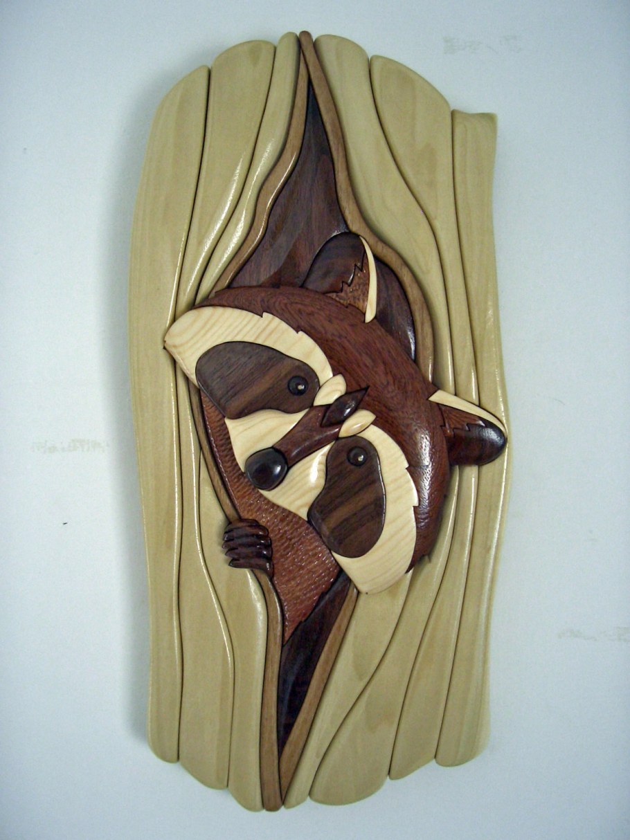 Интарсия по дереву баба Яга