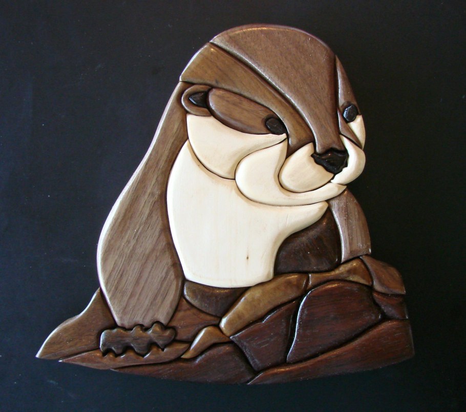 Интарсия по дереву птицы