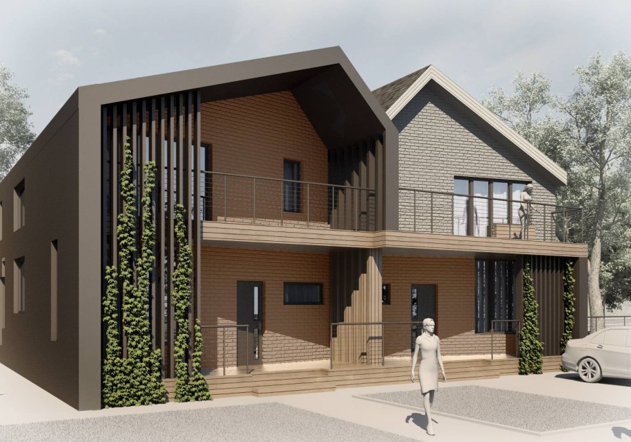 Фасад дуплекса