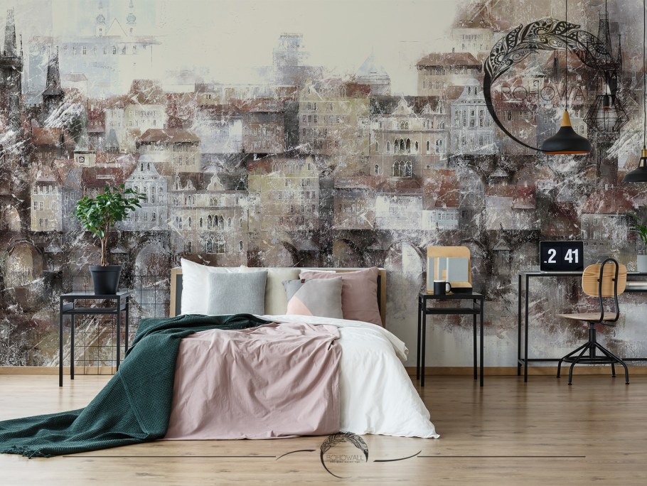 Яркие фотообои в интерьере