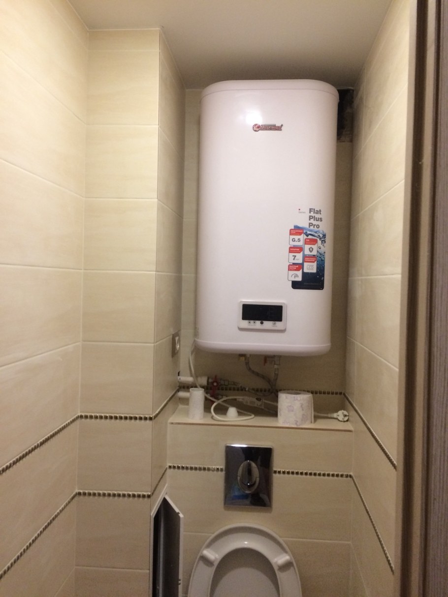 Бойлер над инсталляцией