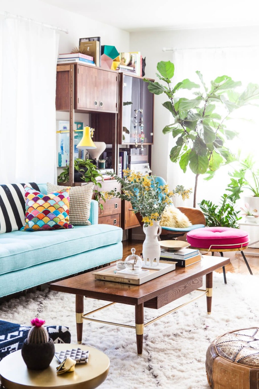 Интерьер МИД сенчури бохо