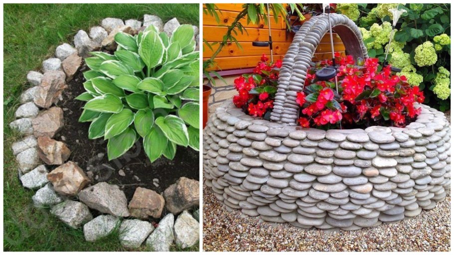 Каменный бордюр для клумбы