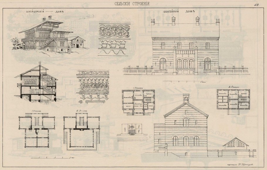 Швейцарский домик в Кусково чертежи