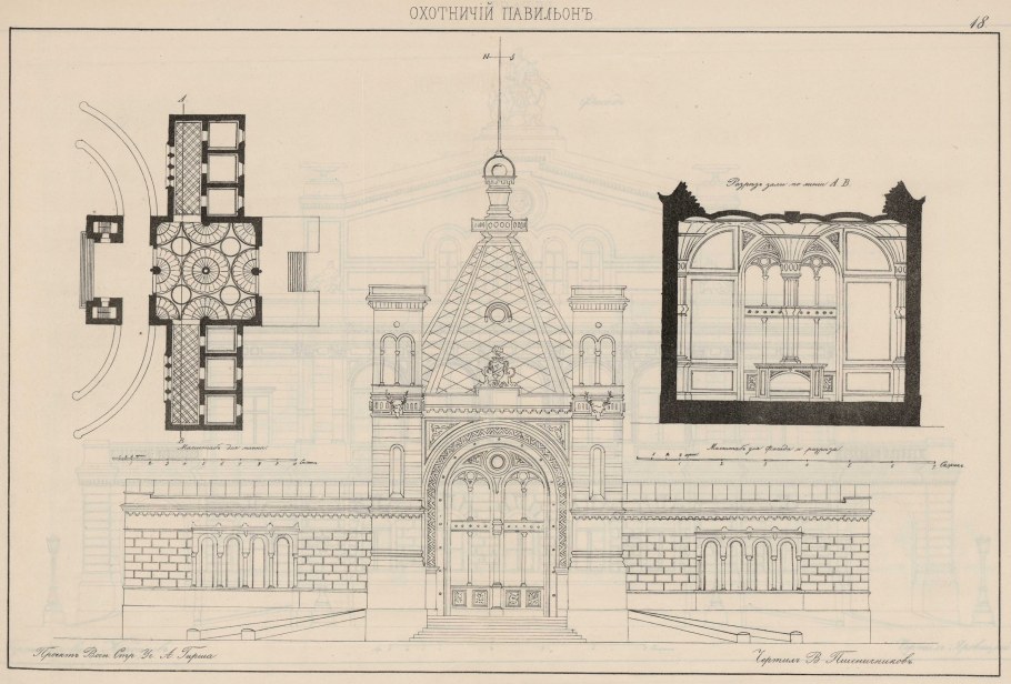 Павильон Нерастанкино в Царицыно чертеж