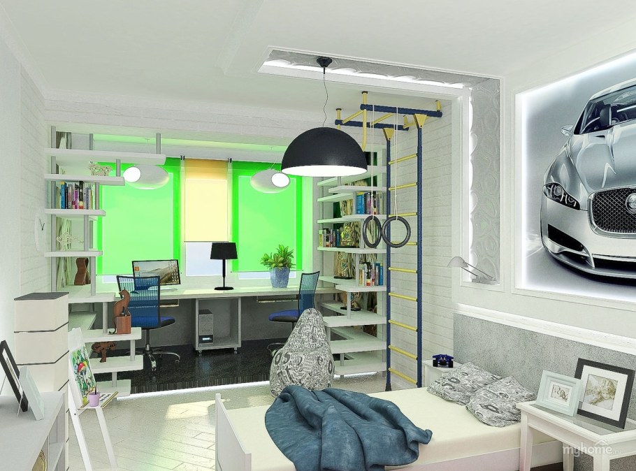 Дизайн проект детской комнаты для подростка мальчика