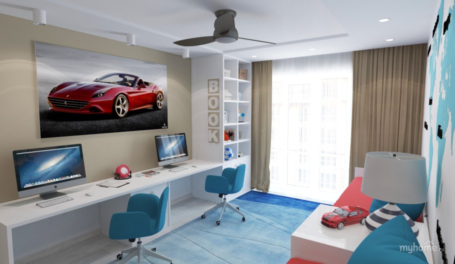 Комната для 2 подростков мальчиков