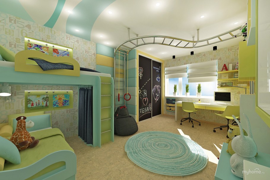 Планировка детской для мальчика