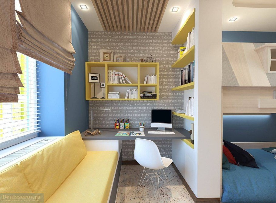 Планировка детской комнаты для двоих 20кв м квадрат