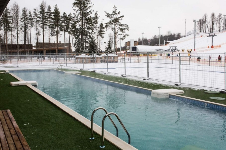 Охта-парк Санкт-Петербург открытый бассейн