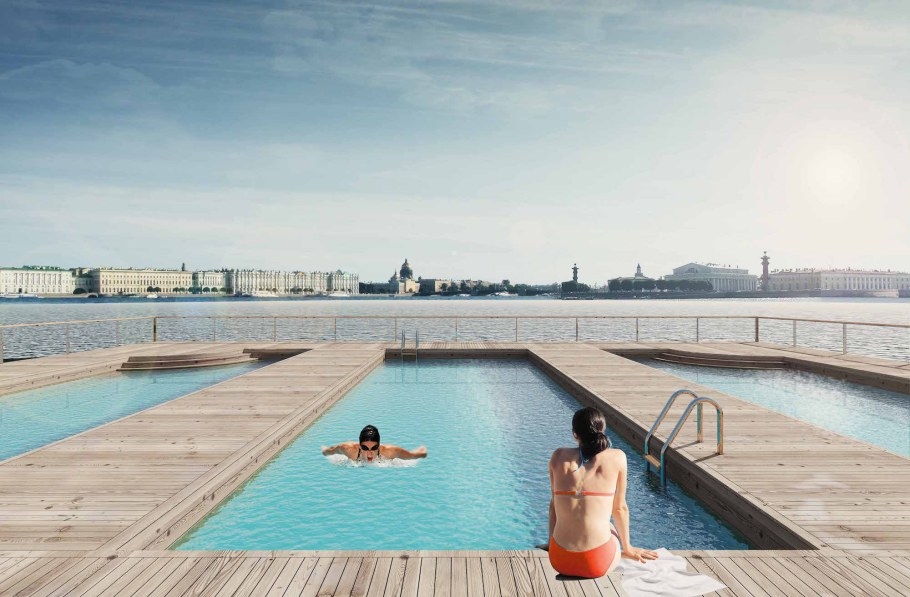 Уличный бассейн с подогревом