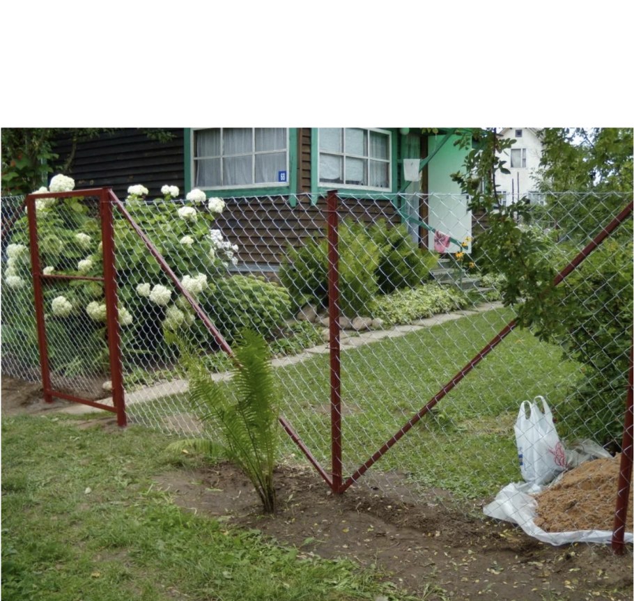 Садовые ограды из сетки-рабицы