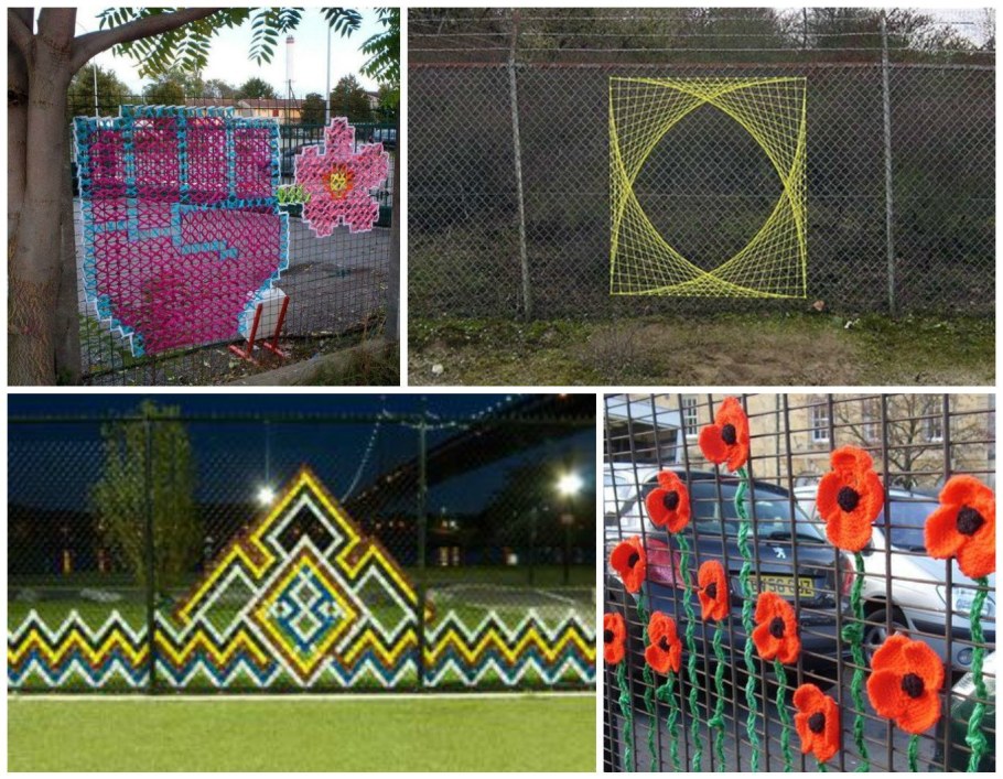 Украшение забора из рабицы