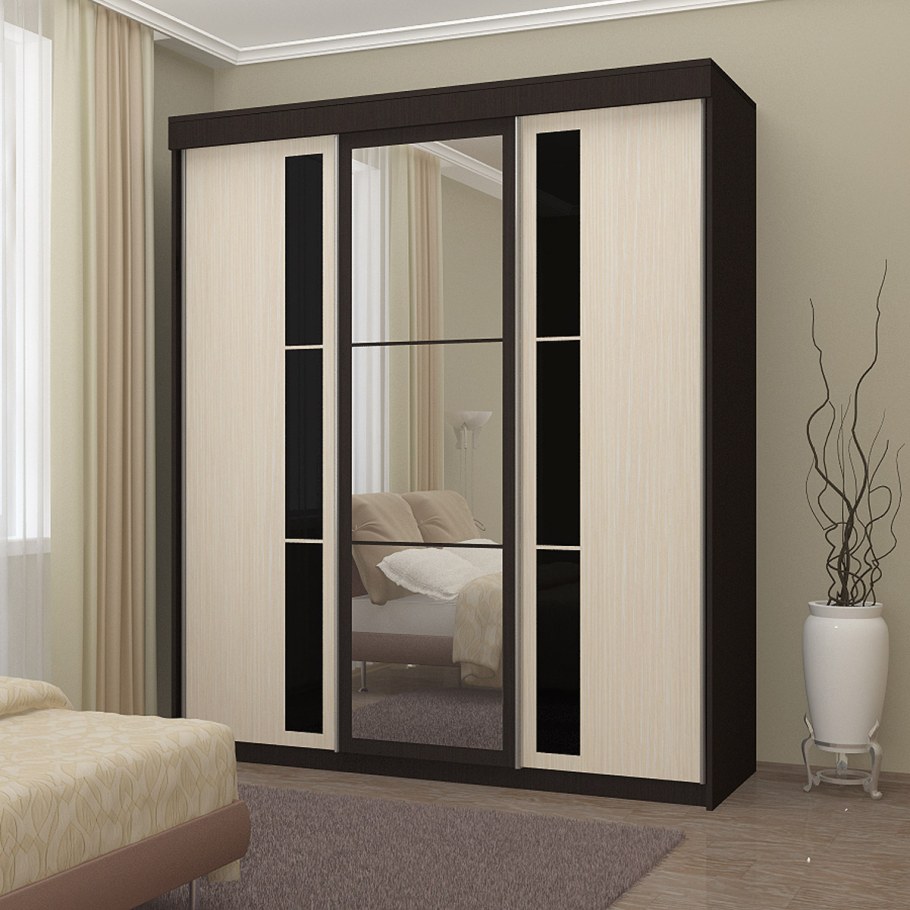 Шкаф-купе Байкал-2 белый глянец