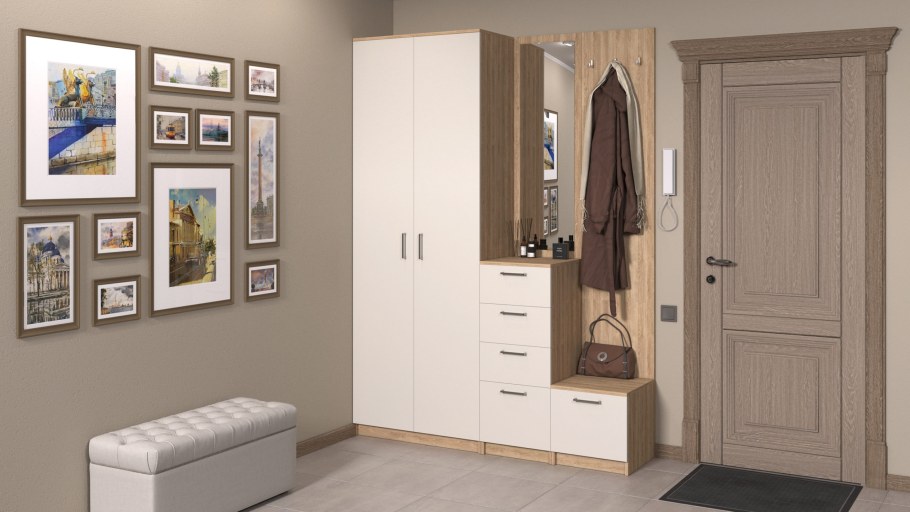 Прямой диван Байкал (Робинс шоколад+Робинс беж +этнос страйп 02)