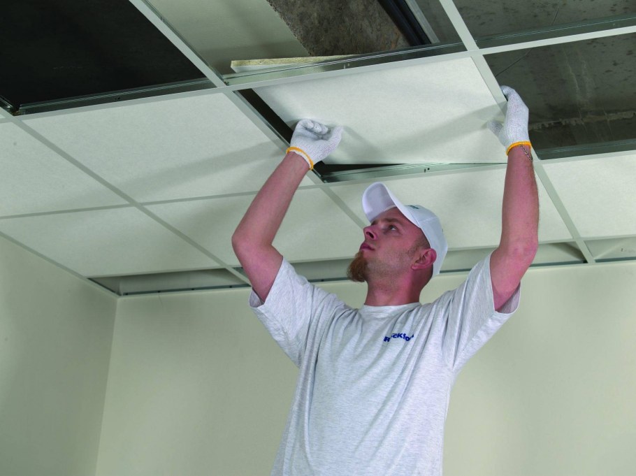 Монтаж подвесного потолка Армстронг