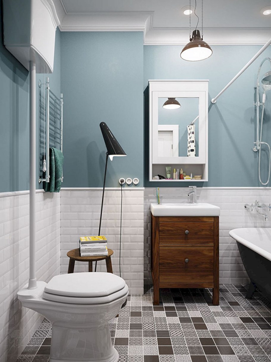 Ванна в стиле Сканди