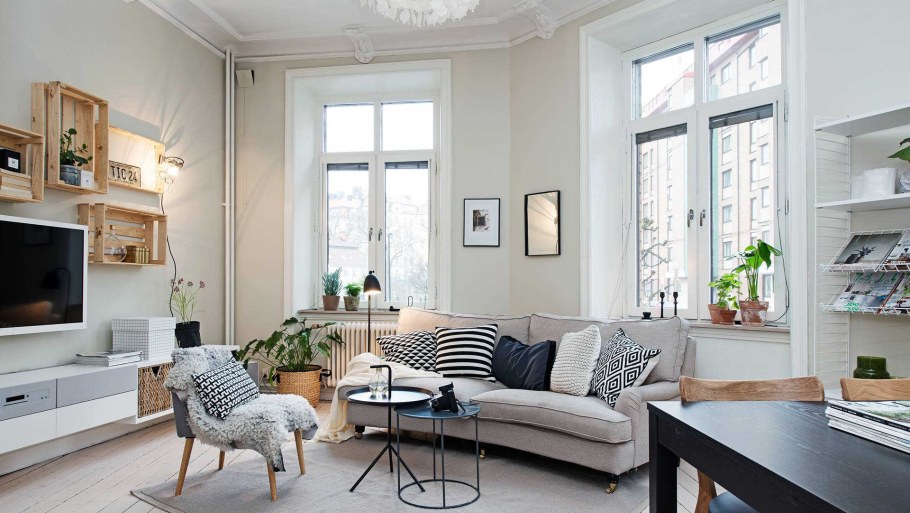 Гостиная в стиле Сканди