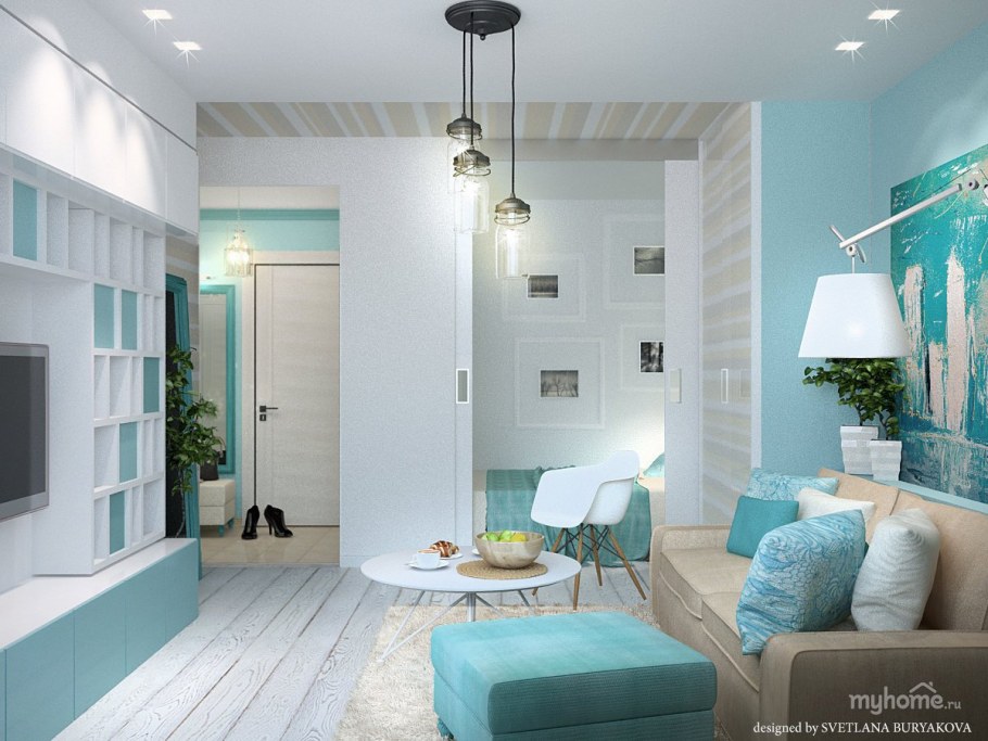 Скандинавский интерьер квартиры однокомнатной