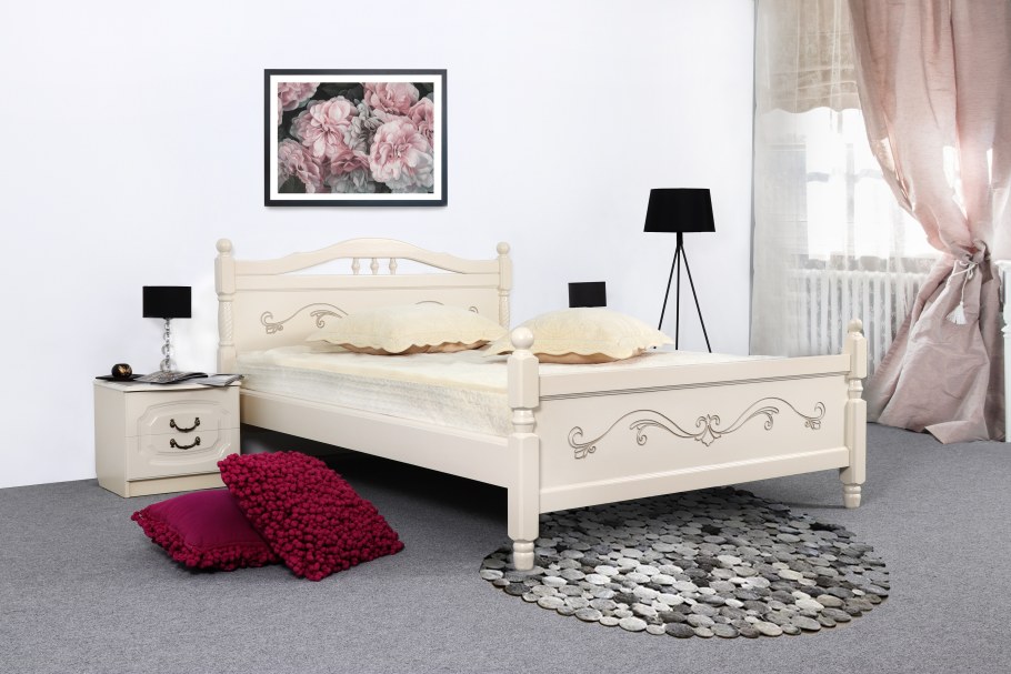 Кровать Людмила-16 ясень жемчужный