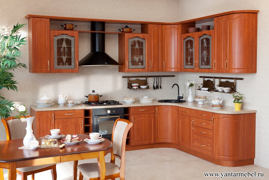 Кухня янтарь Натурель