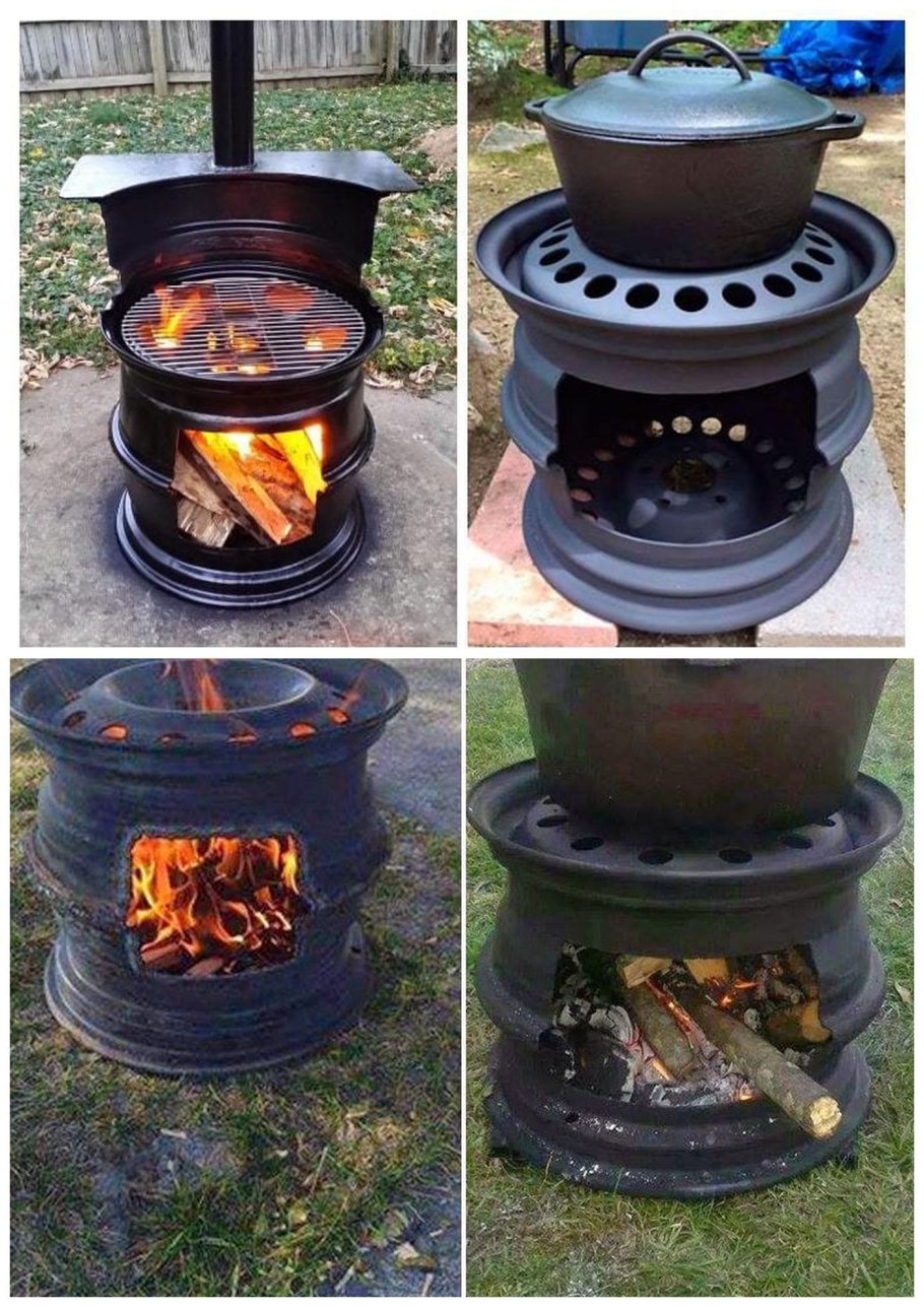 Лучшая дровяная печь из автомобильных дисков