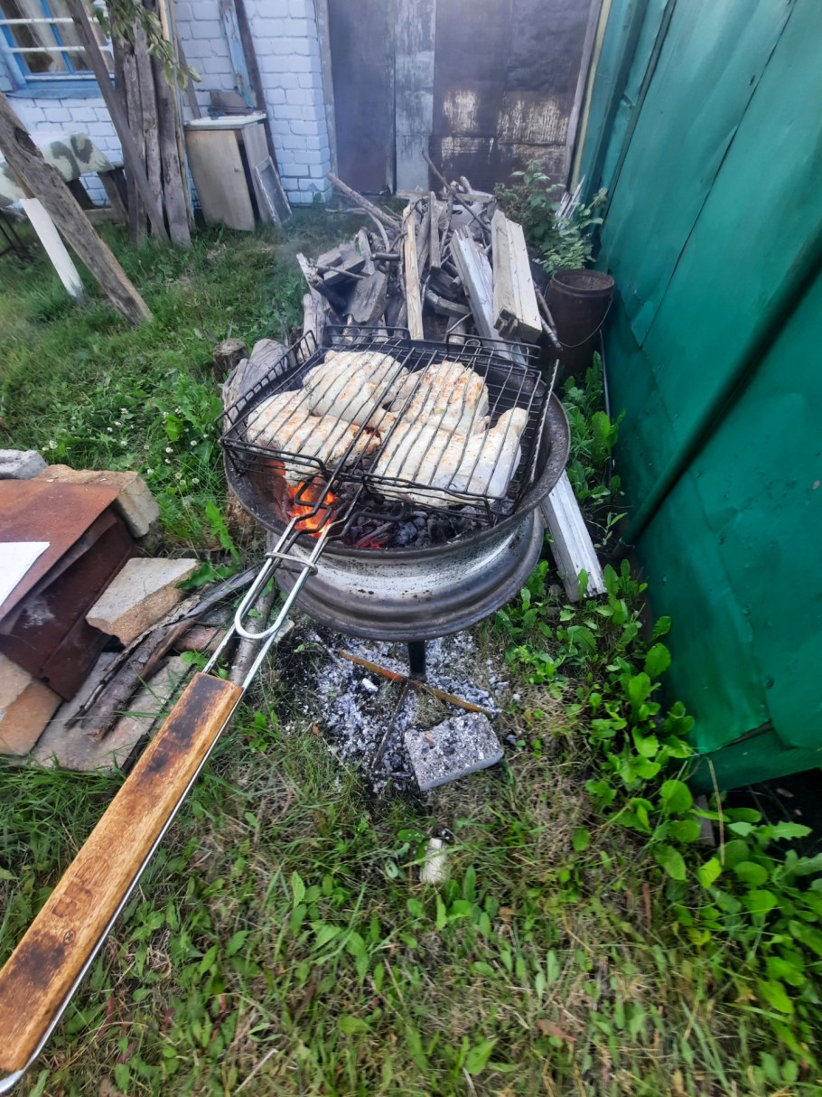 Печь для казана из дисков