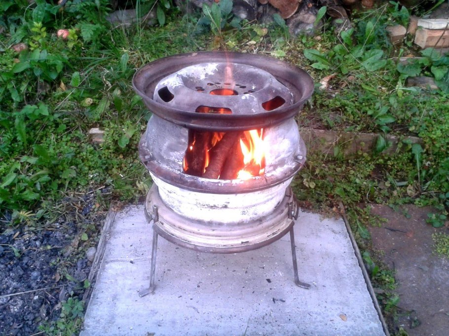 Барбекю гриль из автомобильного диска