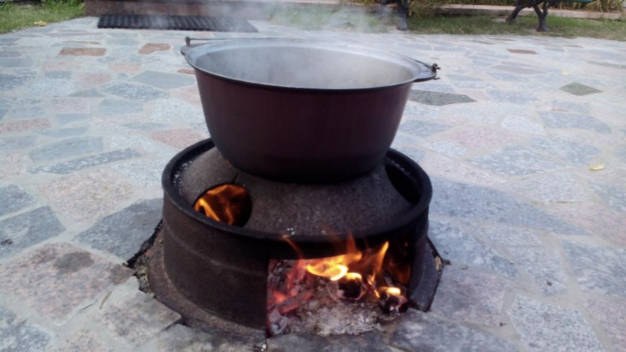 Костровище из барабана стиральной машины