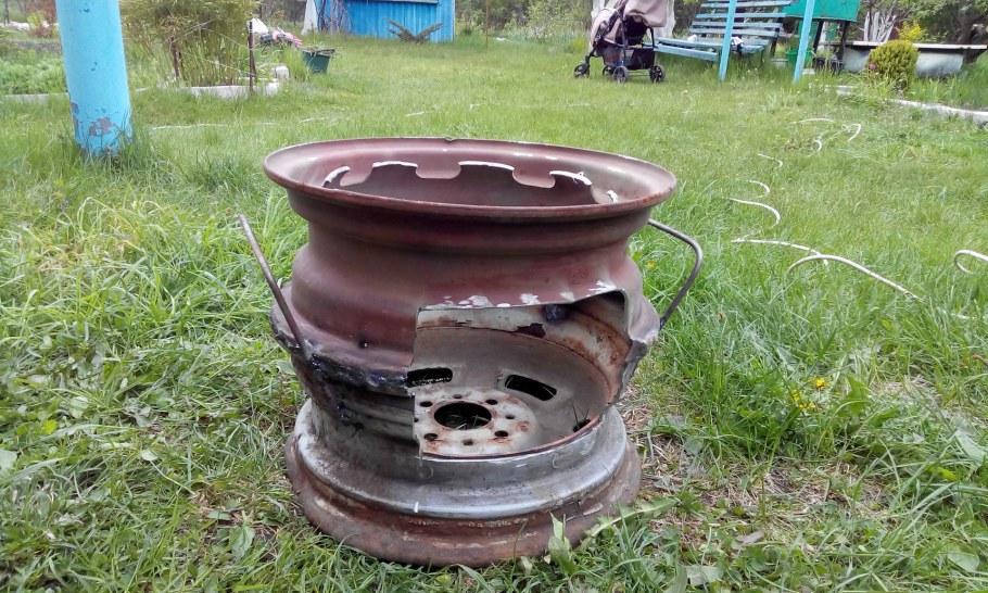 Мангал из дисков автомобиля